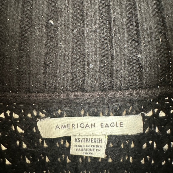 Women’s Black Knit American Eagle Sweater - Picture 3 of 3
